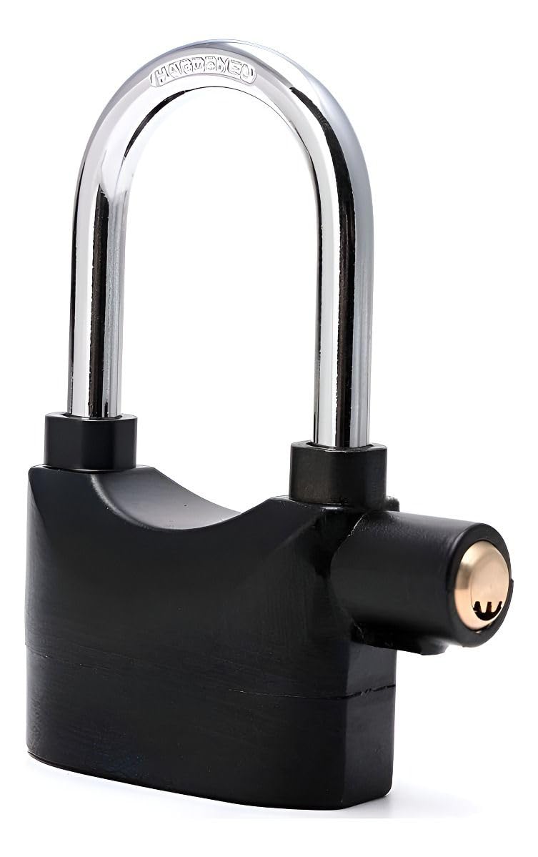Cadeado de Segurança com Alarme Sonoro, 110dB, Liga de Alumínio e Aço, 13x9.5x3cm, Sensor