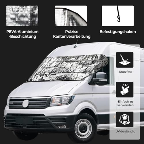 Frontscheibenabdeckung Winterabdeckung Sonnenschutz XL 250x100 cm Wohnmobil Transporter