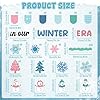 Winter Bulletin Board Kit Snowflake Paper Cutout Name Tag Classroom Decor Snowman Stickers in Our Winter Era Chalkboard DIY Craft Set New Year Teacher Supply Wall Door Decorations for Library #1