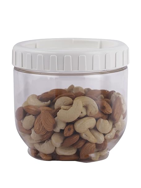 Interlock Round Refrigerator Food Storage Container With White Lid, 620 ml, 1 Piece, Transparent