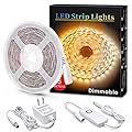 MYPLUS Under Cabinet Led Lighting, 16.4ft LED Strip Lights Kit with Dimmer Control for Kitchen, Cabinet, Shelf, Counter, Bedroom and Décor, Warm White 3000K, 1050LM