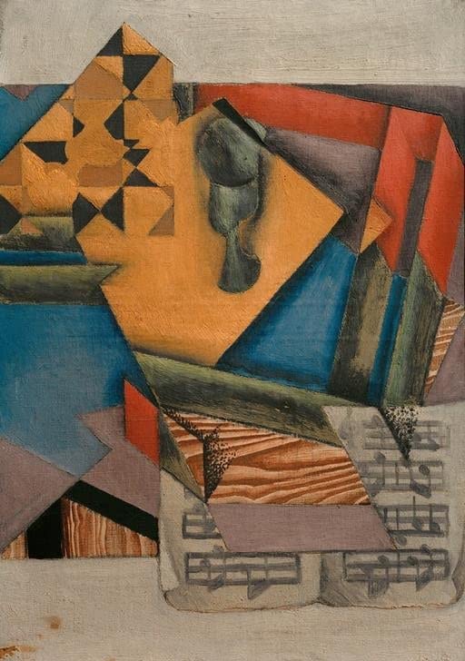 La partition de Juan Gris affiche impression d'art image sur toile 60x90