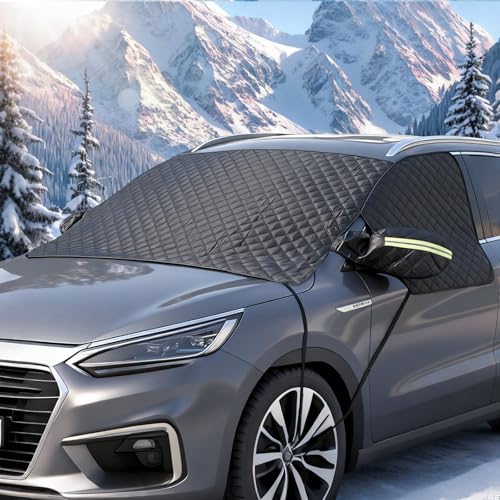 auvstar Copertura Parabrezza Auto,Telo Antigelo per Parabrezza,Copriauto per Anteriore Specchietto