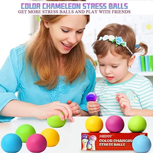 Colour Changing Stress Balls - 4 Pack Squishy Rainbow Nedo Stress Ball for kids Fidget Toys Nee Doh Stress Toys for Anxiety Relief Sensory Squeeze Toys for Autism