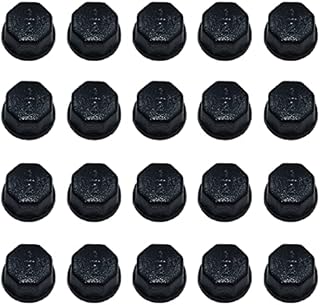 GPOWER 1/2 Inch Painted Black Pipe Caps, Malleable Cast Iron Pipe Cap Fittings, for DIY Vintage Furniture,20 Pack