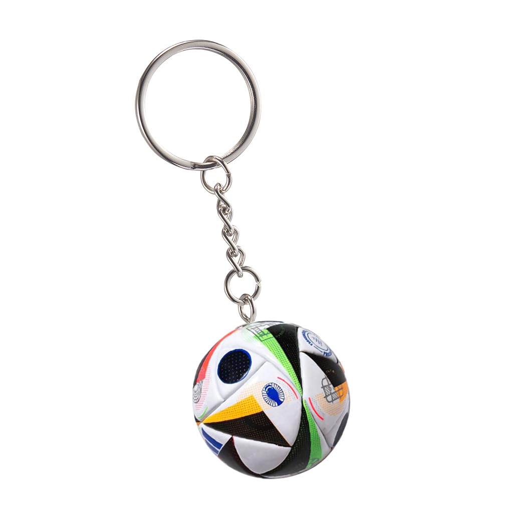 KCKEYS Mini Soccer ball keychain,Backpack Charm Keychains, Football Key Chains for Men,Sports World Cup Souvenir Soccer Key Ring, Soccer Favors Gift
