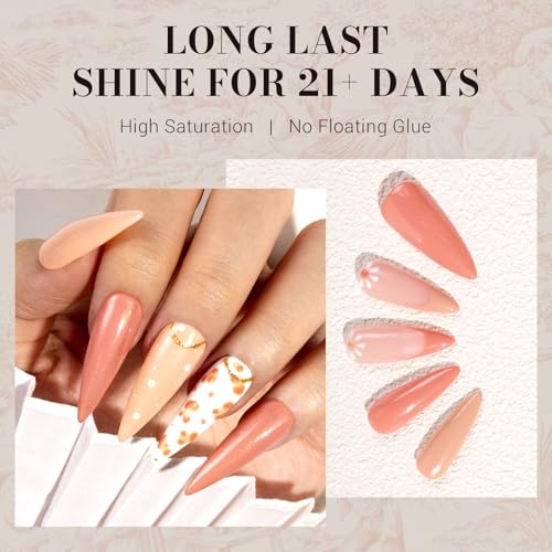 Image of MelodySusie Coral Orange Gel Nail Polish, 0.5 fl oz Soak Off UV LED Creamy Orange Gel Polish Christmas Gift for Women Nail Art Manicure Salon DIY Nail Design Decoration at Home-1661