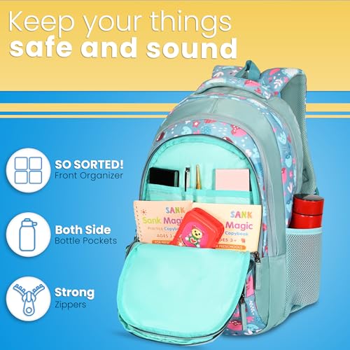 Image of BEAUTY GIRLS BY HOTSHOT FLORAL 1594|SCHOOL BAG|TUTION BAG|COLLEGE BACKPACK|LARGE SIZE|WATER RESISTANT|19 INCH|FOR GIRLS & WOMEN|36 LITERS BACKPACK