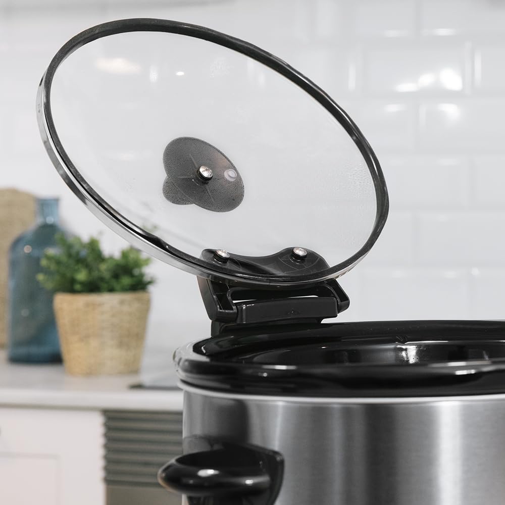 Cecotec Pentola a Cottura Lenta - Slow Cooker 5.5 L Digitale ChupChup Matic. 240W, Vasca Ceramica, Coperchio Vetro, Programmabile 24 Ore, Timer 20Ore, 2 Livelli di Temperatura, Funzione Mantieni Caldo