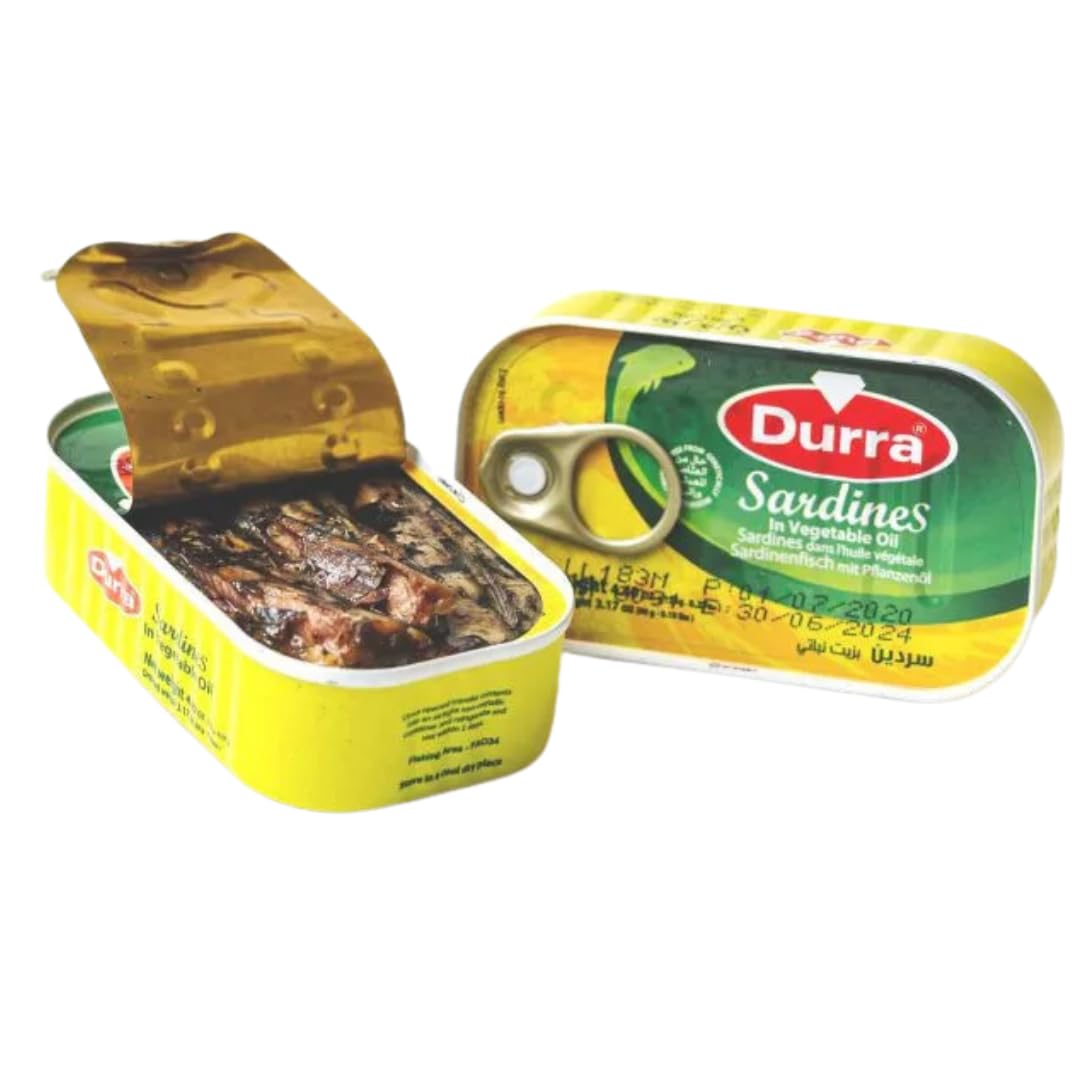 DURRA Adriatische Sardinen in Pflanzenöl 129 Gramm x 5 Konserve