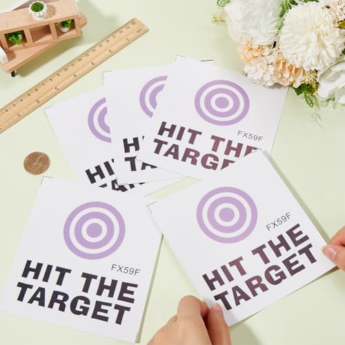 GORGECRAFT 10Pcs Toilet Target Aiming Stickers Bullseye Target Sticks Potty Training Toilet Pee Aim Decal Bumper Sticker for Urinal Bathroom Restroom Lilac - Image 3