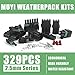 MUYI 329PCS Weather Pack Connectors Kit, 23 Sets Waterproof Connector 1/2/3/4/6 Pin Automotive Connectors 20-14AWG Wire Harness Connectors with Terminals Pins Socket Contacts