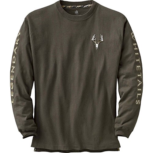Legendary Whitetails Men's Long Sleeve T-Shirt Graphic Tee Preshrunk 100% Heavyweight Cotton