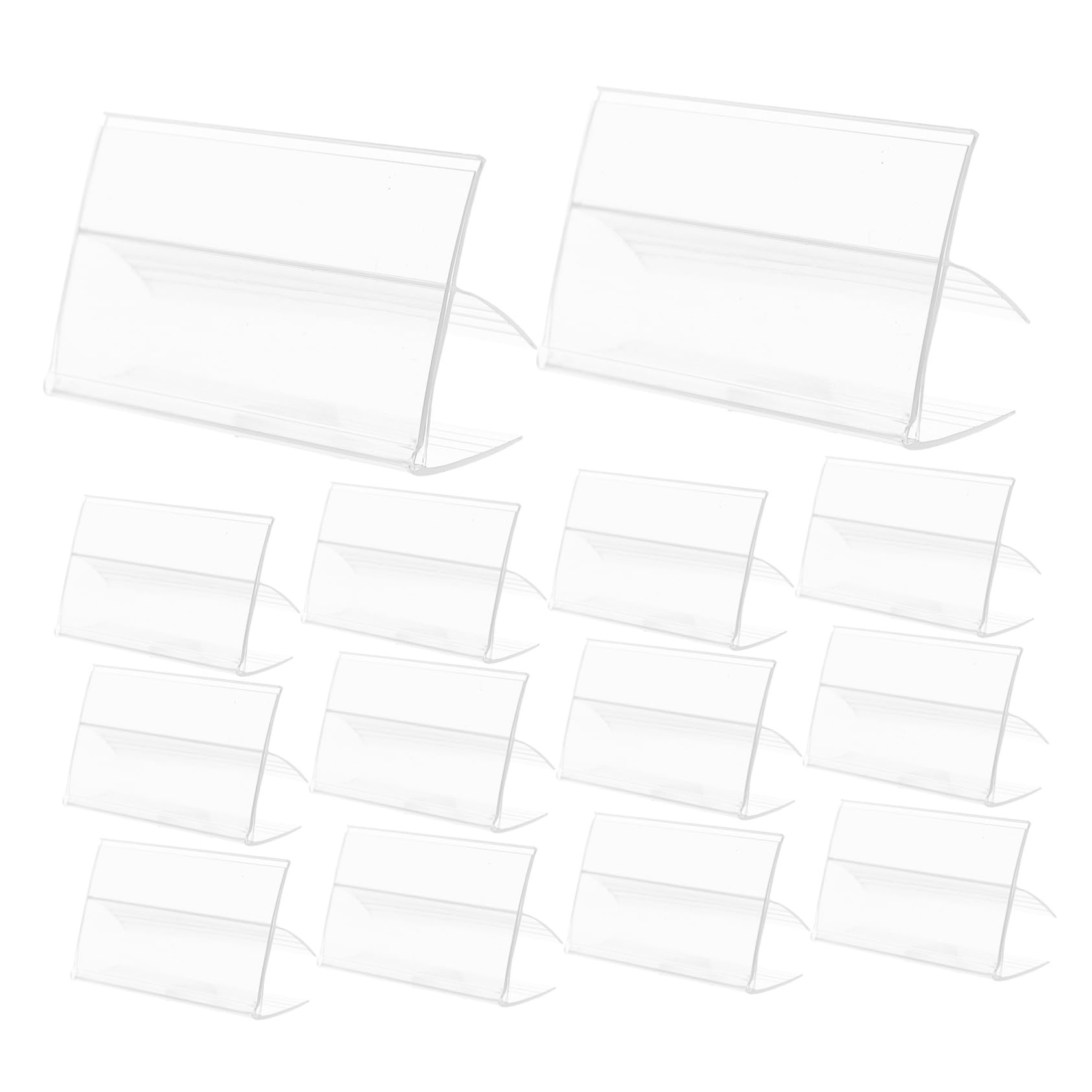 Porte-étiquettes en Pvc Transparent Pince Adaptable, Lot de 100 Pièces pour Affichage Clair et Gestion D’information en Supermarché