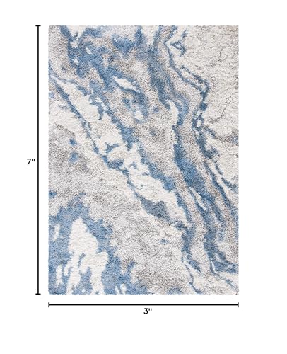 Tapete SAFAVIEH Horizon Shag 160x230 cm Gris y Azul miniatura 2