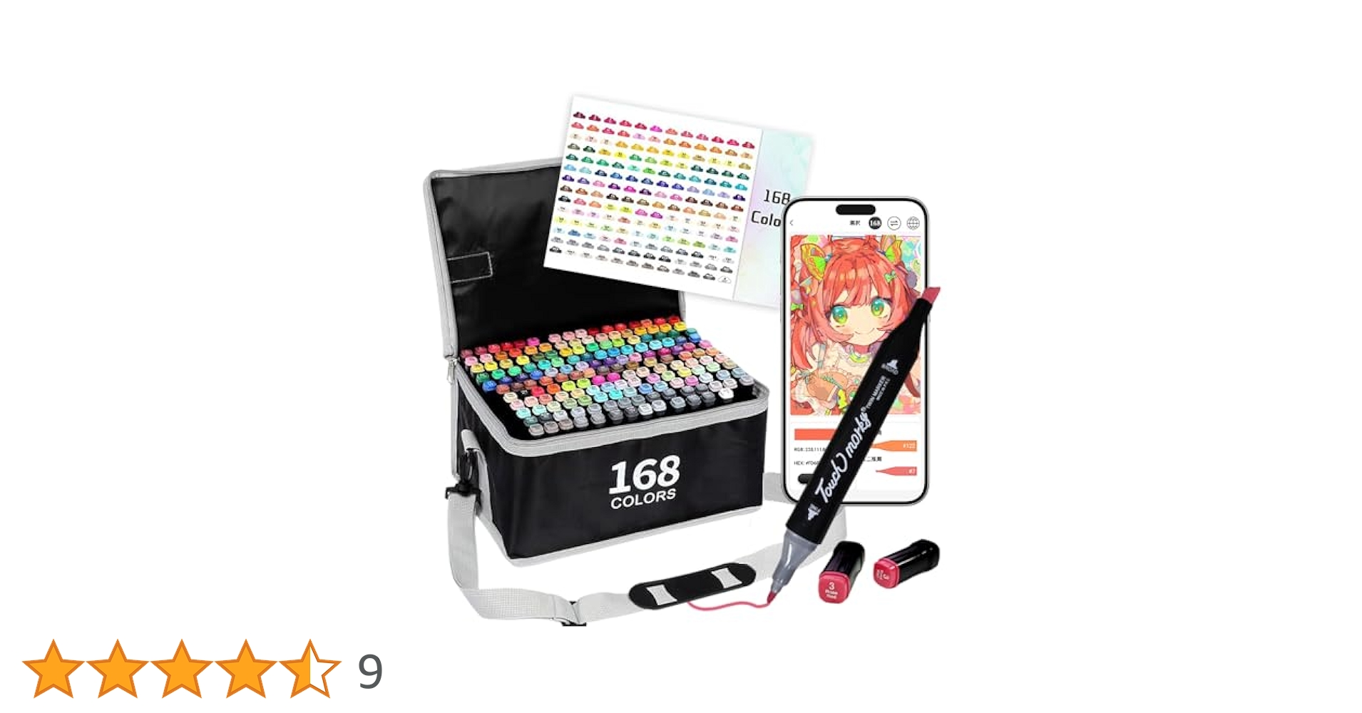 Amazon | SiwaQio アートマーカー 168色170本 アルコール