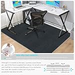 Office Chair Mat Carpet Floor Mat JAYFAN Office Rug Gaming Desk Mat Computer Chair Mats About 55" X 63" PVC Floor Mat Carpet Chair Mats Floor Protector Non Slip Rug Pad Chair Mat for Hardwood Floor