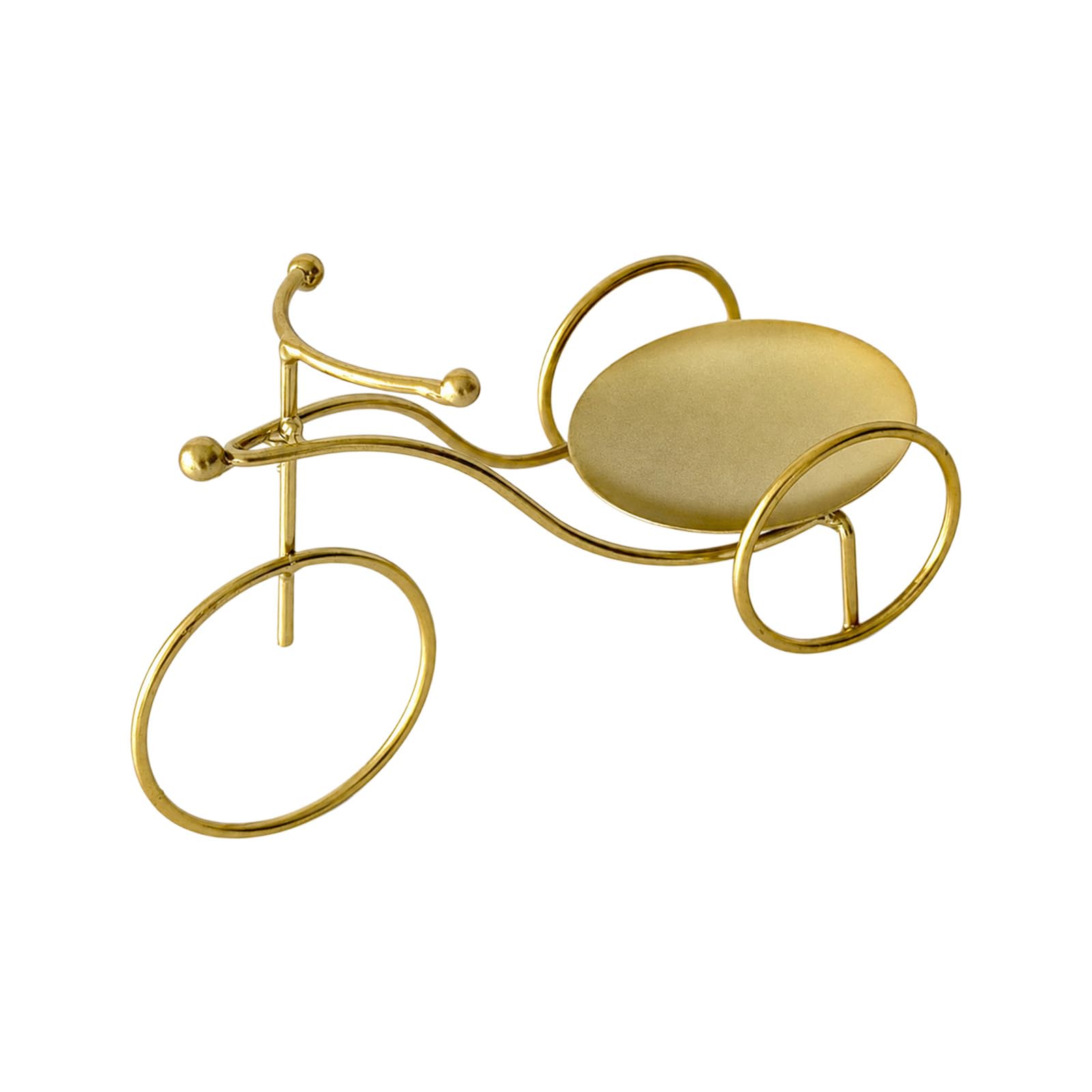 PLCPDM Jar Cup Pillar Holder Bike Tray, Iron Decorative Stand for Tabletop Living Room Bedroom Decor Piece Accent Bicycles Stand Iron Tray Decor Tabletop Accent Shelf Display Home Living Room