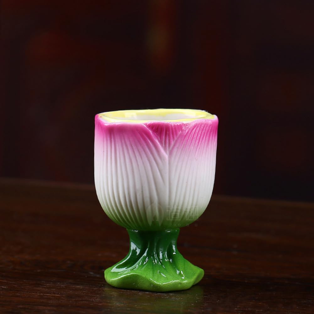 Tasse en céramique de 5,3 cm Lotus, décoration d'autel et offrande Bouddha