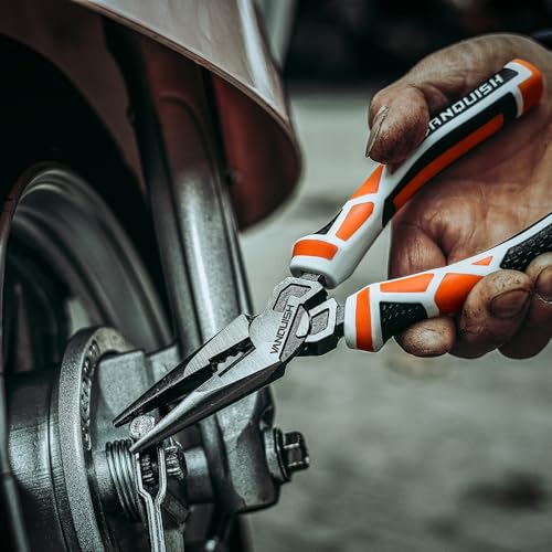 Vanquish 3237 8 Inch High Leverage Long Needle Nose Pliers Heavy Duty Wire Cutters 3237 thumb #4