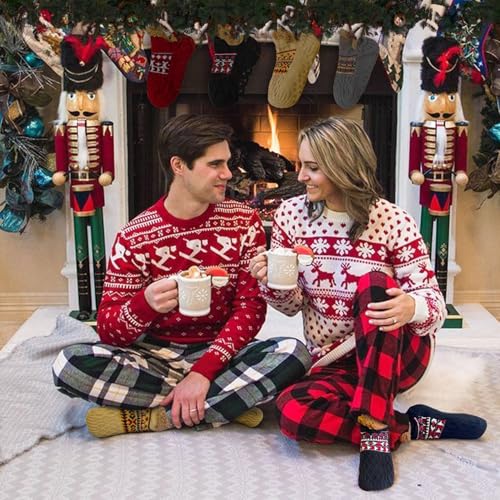 Image of Fluffy Fuzzy Warm Slipper Socks for Women Men Thick Fleece Lined Non-Slip Socks Indoor Floor ChristmasGiftsfor women Winter super Soft Warm Cozy Grip Socks
