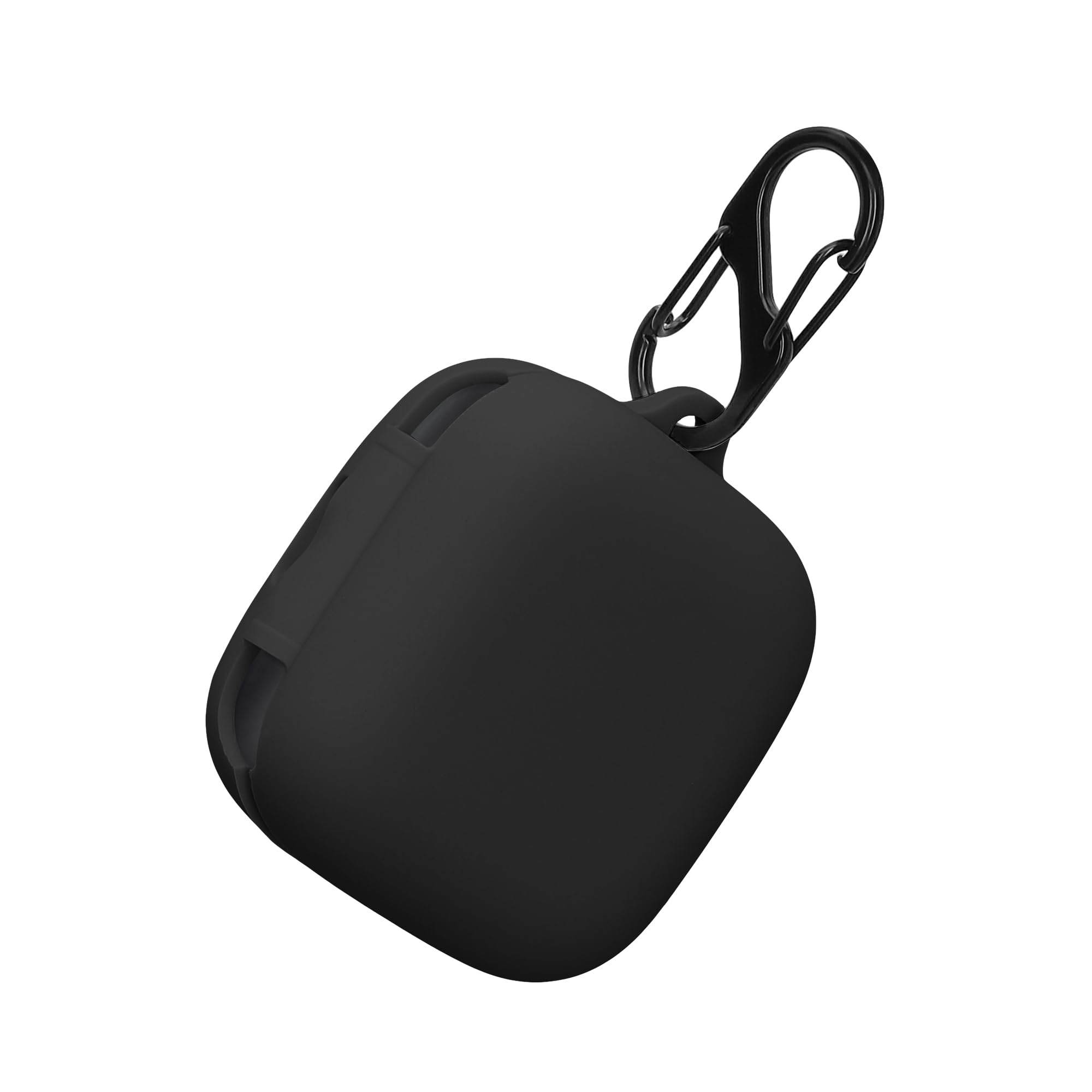 kwmobile Custodia Caricatore Compatibile con Anker Soundcore P30i - Cover Silicone nero - Rivestimento Gommato Protezione con Gancio