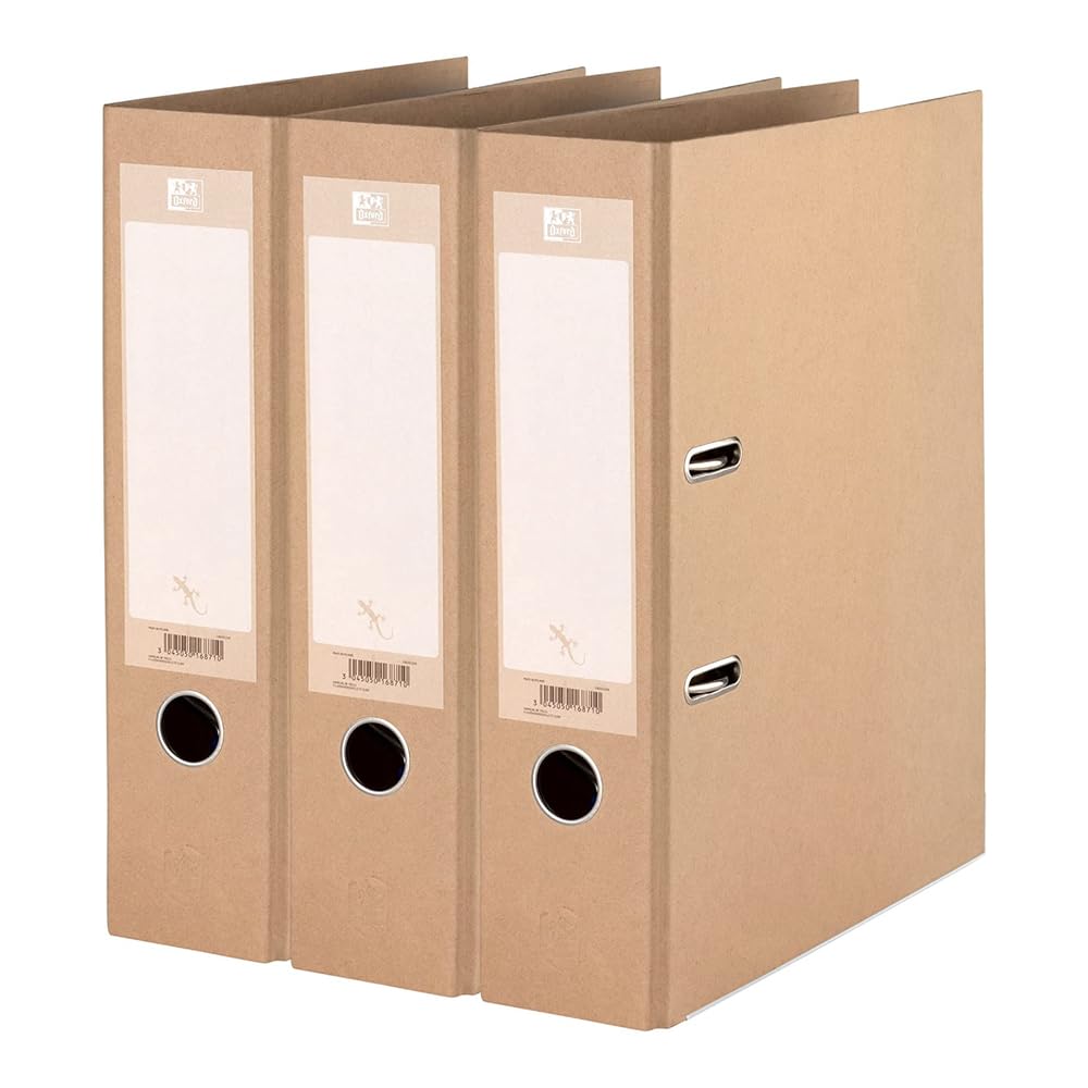 A4 Recycled Lever Arch Files, Touareg, Pack of 3 Folders, Environmentally Certified