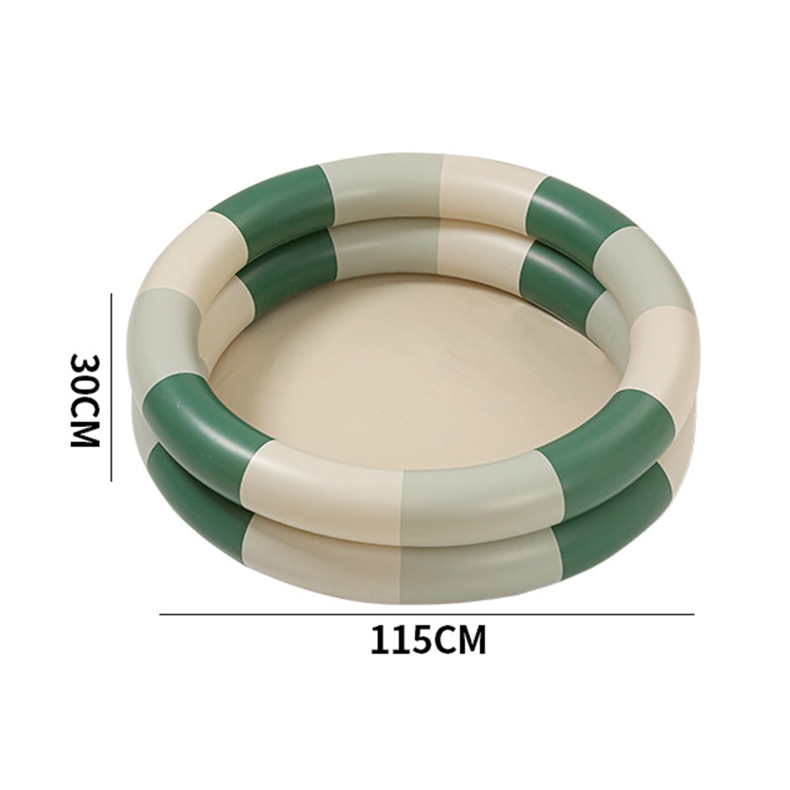 Retro Blow Up Inflatable Pool, Cute Thickened Water Pool for Kids 3 to 6, Folding Portable, Non , Scratch Resistant (green)