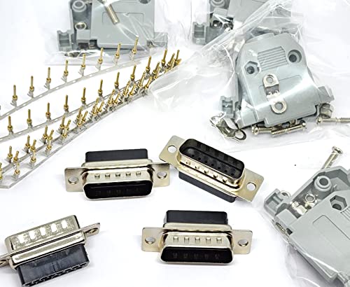 Kit 4 juegos Conector DB15 Macho con Capuchones y Pines miniatura 1