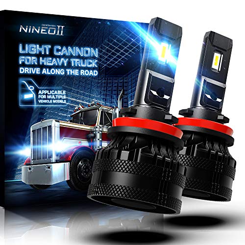 NINEO H11 LED Bulbs 110W Halogen Repacement| Temperature Control W/Fan Design | H8 H9 Conversion Kit 6500K Cool White Fog Light