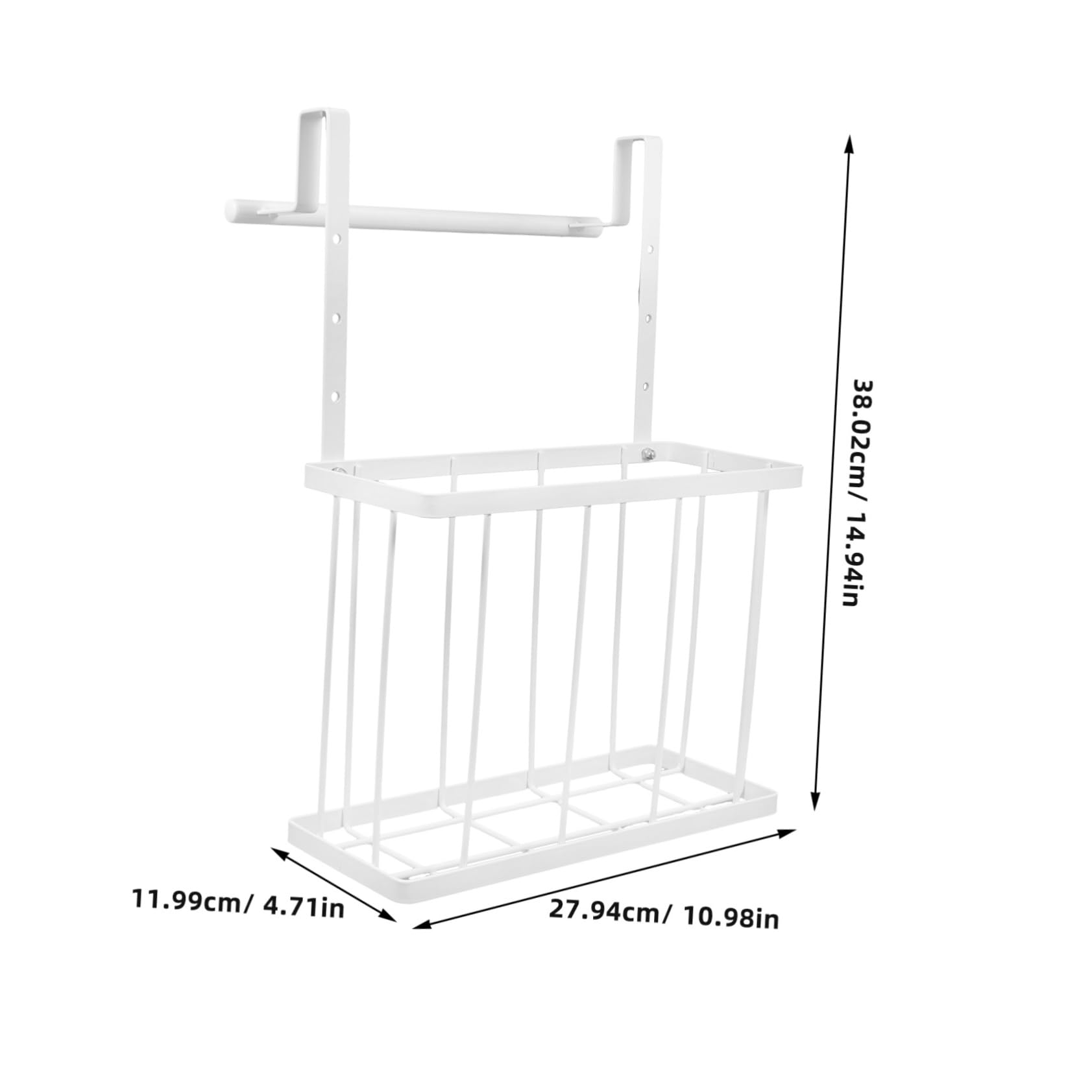 FONDOTIN Cabinet Door Hanging Basket Wall-mounted Kitchen Storage Organizer Towel Bar Vegetable Holder for Spices and Bathroom Accessories Space-saving Design Versatile Home Storage