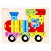 Yosemite Puzzle en bois pour enfant - Motif : cheval, lapin, chien - 26 lettres de l'alphabet
