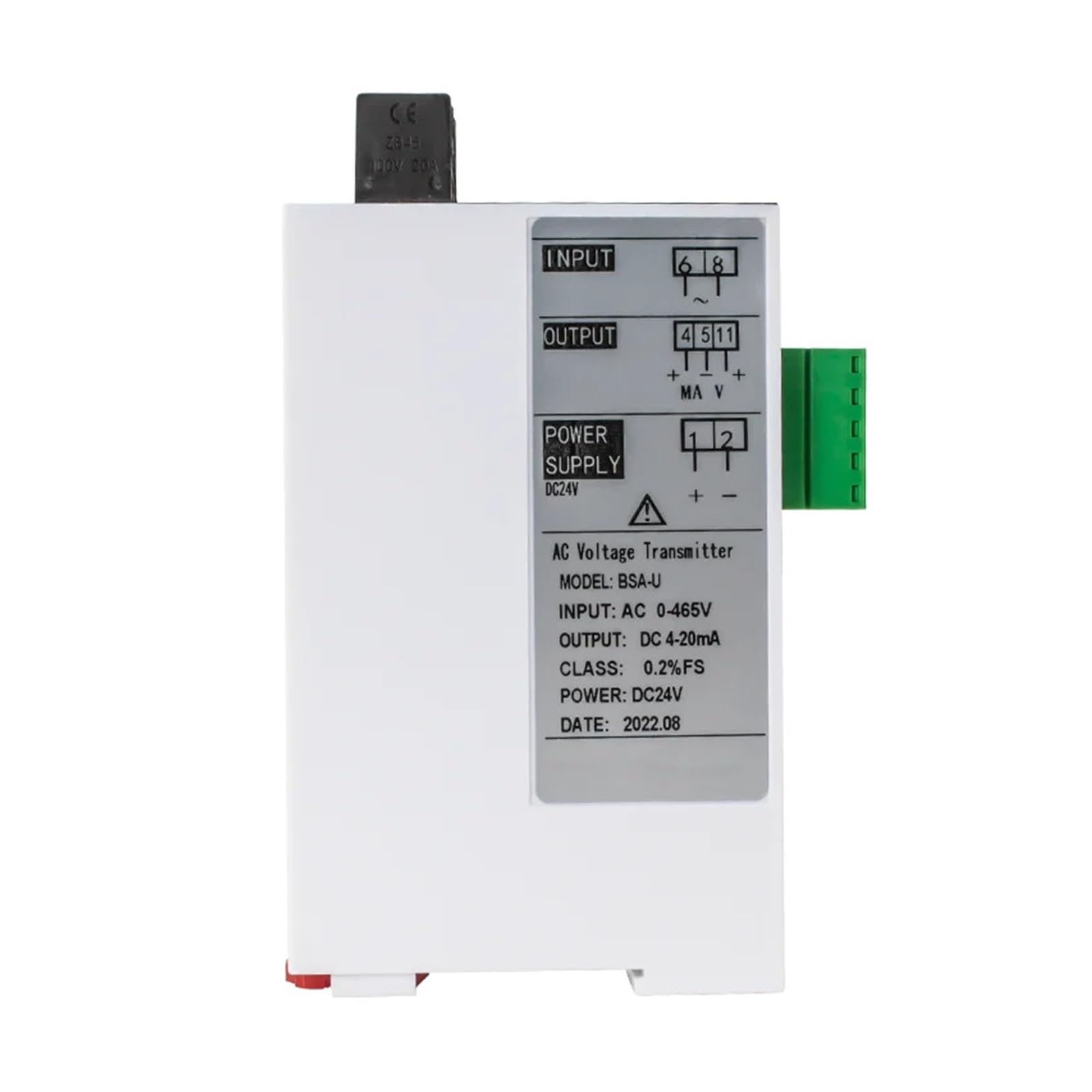 Transmetteur courant alternatif 20A capteur intensité AC sortie 0-5V alimentation 24V