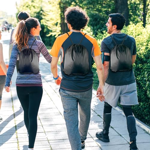 Goodtou Drawstring Backpacks, Drawstring Bags Nylon Backpack Draw String Back Bag Bulk Cinch Sack Drawstring Gym Bag Drawstring Backpack For Sport thumb #6