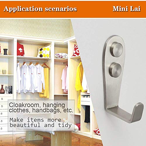 Deezio Backpack Hooks For Wall Bathroom Garage Hooks Sus304 Stainless Steel Towel Purse Robe Hooks Wall Mounted (10 Pack) #TOP4