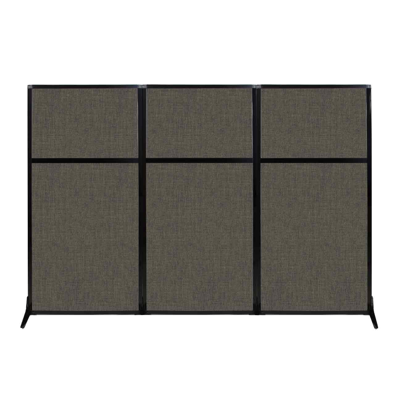Versare Workstation Partition | Portable Wall Divider | Modern Office Cubicle | Free Standing Privacy Screen | Flexible Work Space | 99" x 70" Mocha