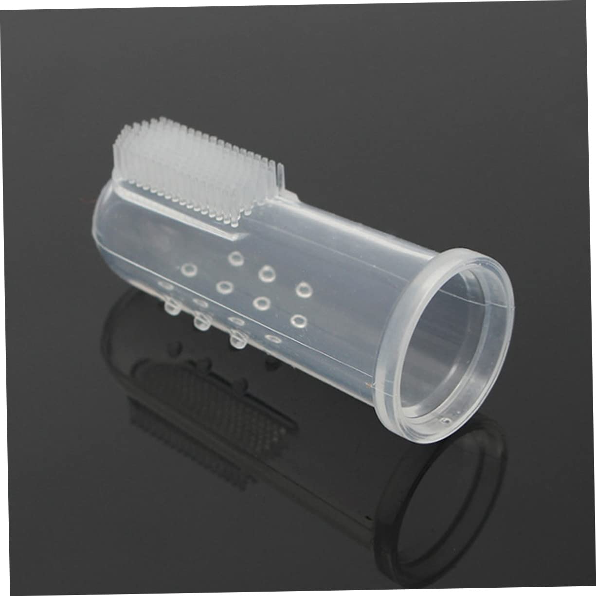 CIYODO 4 Pack Dog Cat Finger Brush Cleaning Tool Soft Non-Slip Design for Comfort