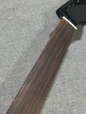 Fretless 22 fret Black Gloss Maple Electric Guitar Neck Rosewood Fretboard 25.5"
