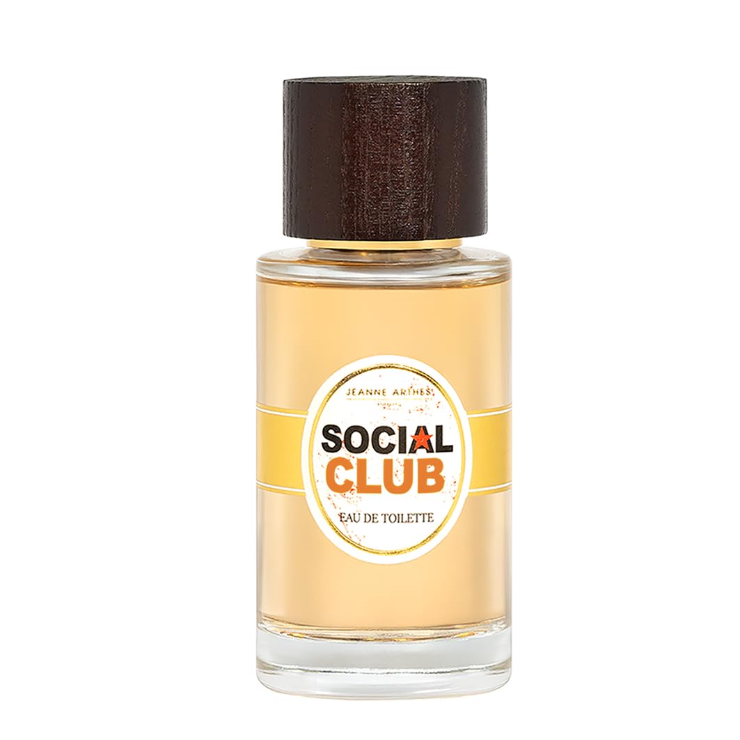 JEANNE ARTHES - Parfum Homme Social Club - Eau de toilette - Flacon Vaporisateur 100 ml - Fabriqué en France à Grasse