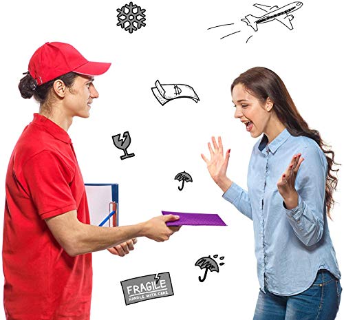 Switory 50 Stück Polsterumschläge 10,2 x 17,7 cm Poly Bubble Mailer 4 x 7 Zoll gepolsterte Umschläge Bubble Lined Poly Mailer Selbstversiegelung Lila