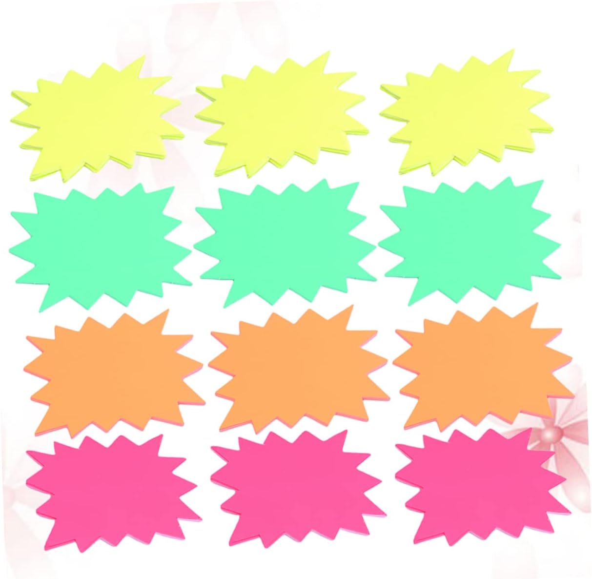 120 Pcs Hanging Tags Retail Signs Star Retail Label Fluorescent Paper Cards Signs for Shops Explosion Shaped Label Explosion Label Store Signs Grocery Label for Goods Labels Medium
