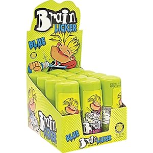 Freekee Brain Licker | 12 tongrollers | roll-on met zure vloeibare snoepjes met fruitsmaak | tray met 12 verpakkingen (12 x 60 ml)