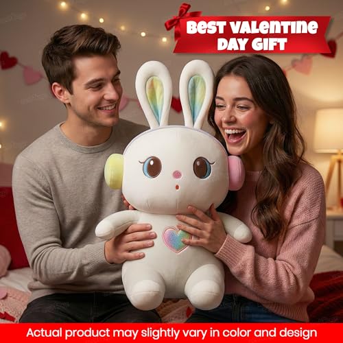 Image of Zest 4 Toyz Soft Toy for Girls (35 cm) | Cute Stuffed Animal Plush Toy | Baby Toys | Rabbit Soft Toy Cuddly Teddy Bear for Kids | Cute Stuffed Rabbit Toy | Birthday Gift for Girls - White