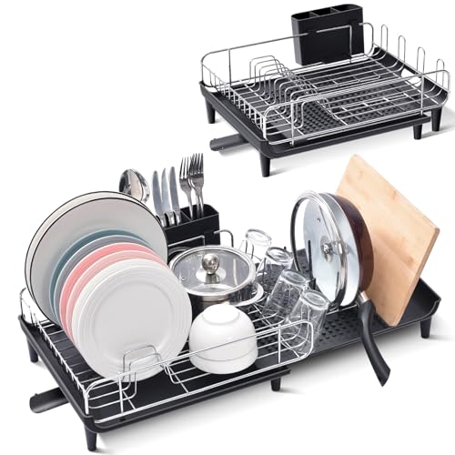 APEXCHASER Abtropfgestell, Erweiterbares Geschirrgestell, Faltbare...