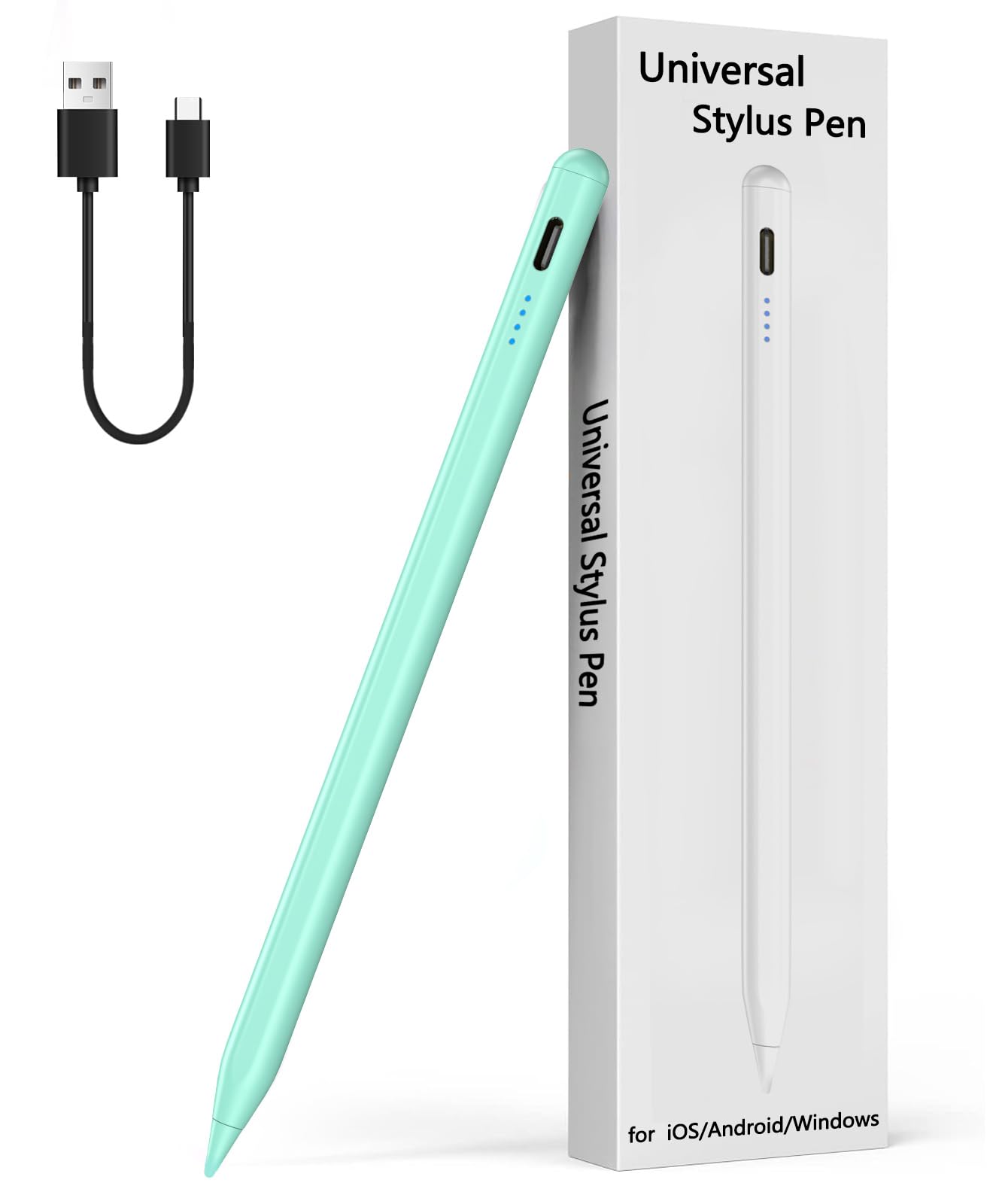 Active Stylus Pen for Touchscreen Android iPhone Tablet Phone，Touch Screen Pen Compatible with iPhone/iPad/Pencil/Samsung/iOS/Lenovo/Huawei - Green
