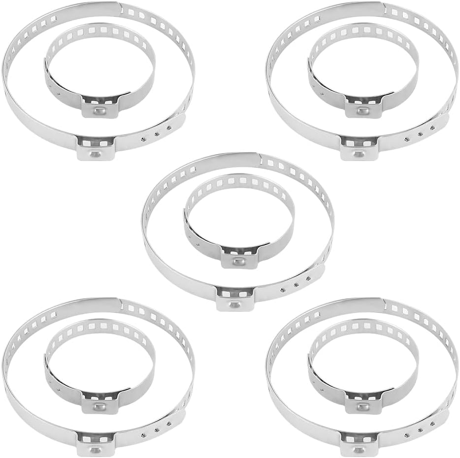 10PCS CV Boot Clamps Kit,Stainless Steel CV Axle Boot Clamp