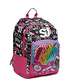 Sac à dos scolaire SJ Advanced - Dream & Do Girl - Fille - Double compartiment - Multicolore - Flip System, rose, Taglia unica, américain