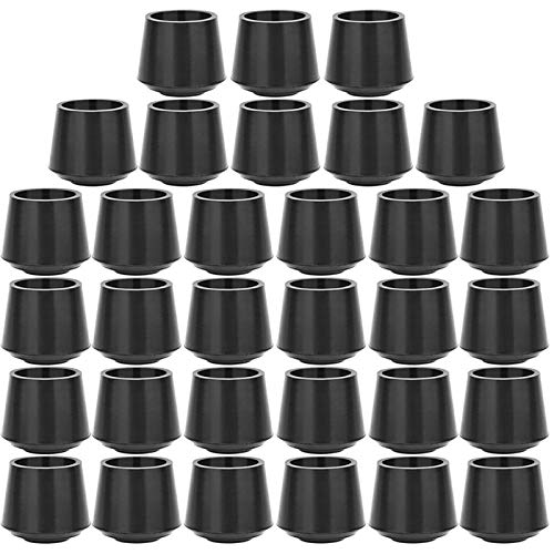 DRANISLY 1 11 Bestsupplier Tips 7/8 inch Rubber Table Chair Leg Caps Anti,32 PCS, Black
