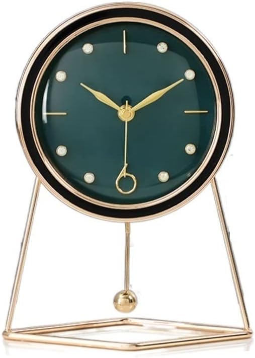 Desktop Clock, Living Room, Clock Accessories, Desk Clock, Household Nordic Pendulum Clock, Desktop Clock(D)