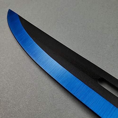 2 PCS Tactical Machetes, Tactical Fixed Blade Survival Katana Sword Set. for Camping, Collections, Gifts, Survival Tool Gear (Blue-A)
